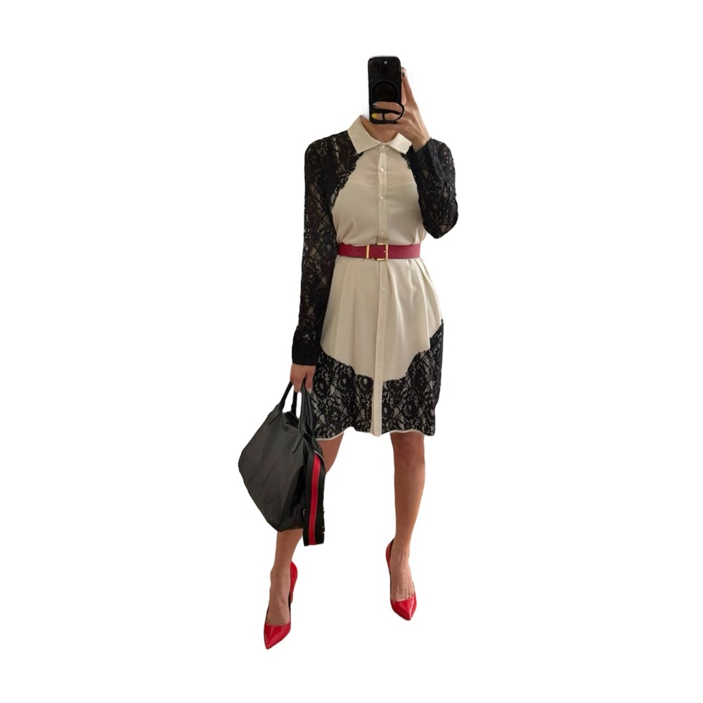 Two-tone shirt dress